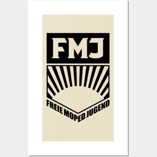 FMJ - Free Moped Youth Logo (Black) Posters and Art